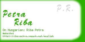 petra riba business card